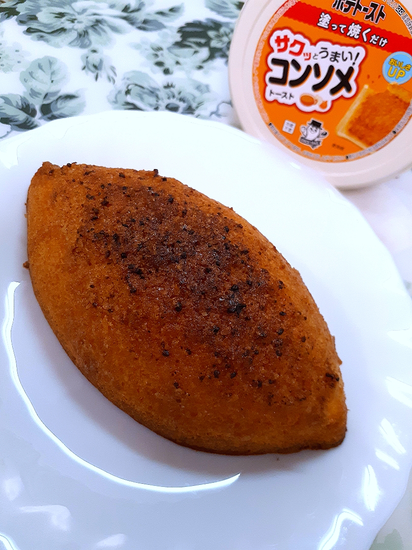@きなこさんの料理 🔷アーモンドカステラonポテトーストコンソメ20230311🔷
